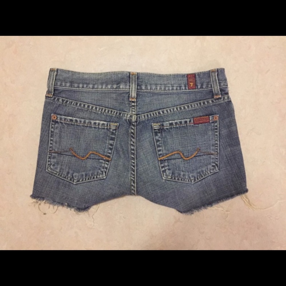 7 for all mankind denim shorts size 25
